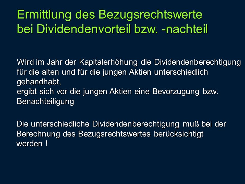 dividendenberechtigung dividendenberechtigung
